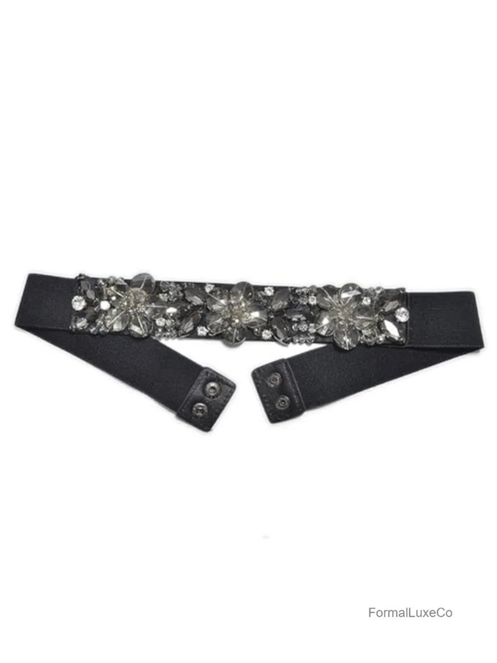 Luxury Crystal Waist Belt Thin Elastic Stretch Belt for Women Wedding Corset